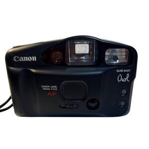 Canon Sure Shot Owl AF 35mm Film Camera With 1:4.5 Lens & Autofocus Untested